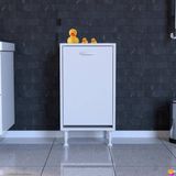 Açelya 35 x 75 x 32,5 cm Kirli Çamaşır Sepetli Banyo Dolabı - Beyaz