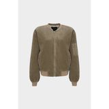 Açelya Okcu AÇELYAOKCU Premium Kadife Oversize Bomber Ceket - Standart - Yeşil