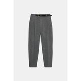Açelya Okcu Premium Vento Orta Bel Kısa Paça Lycra Pantolon - Gri - 34