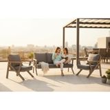 Açelya3+1+1+ Masa Alüminyum Bahçe Balkon Oturma Grubu Cappucino - Bej - Cappuccino