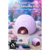 açelya3d Axolotl Yuva Mağarası 8x8x5 cm – Mini Akvaryum Saklanma Alanı | Yavru Aksolotl & Karides Dekoru