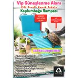 açelya3d Kaplumbağa Rampası Vantuzlu Akvaryum Platformu – Yemlikli Kaymaz Kaplumbağa Güneşlenme Alanı