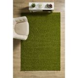 Acem Home Düz Renk Shaggy Salon Oturma Odası Yolluk Yeşil Halı