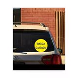 Acemi Sürücü Yazılı Oto Sticker, 15X15 Cm, Sarı Zemin