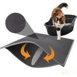 Acenter Kedi Tuvalet Önü Kum Toplayıcı Temizleyici Elekli Paspas - Gri