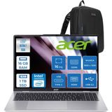 Acer Aspire Lite AL16-53P Intel Core Ultra 7 155U 16GB Ddr5 1tb SSD Freedos Intel® Aı Boost 16" Wuxga (1920X1200) IPS Laptop NXD5EEY001F02 + Zetta Çanta - 1 TB - 16 GB