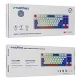 ACER eMachines, EAK216, Beyaz, USB Kablolu, Rainbow Backlight, Membran Renkli Tuşlar, Türkçe Q, 90 Tuşlu, Gaming Klavye