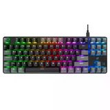 Acer Emachines EAK87 USB Kablolu RGB Backlight Red Switch Mekanik Türkçe Q 87 Tuşlu Siyah-Gri Gaming Klavye
