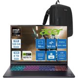 Acer Nitro 18 Ryzen Aı 9 365 128GB 8tb SSD 12GB/RTX5070TI/115W 18" Qhd (2560 x 1600) 165Hz Mat IPS Windows 11 Pro Gaming Bilgisayar NHQYFEY001P57 + Zettaçanta - 8 TB - 128 GB