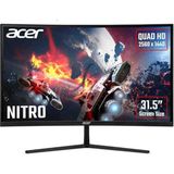Acer Nitro Eı322qurp 31.5" Qhd Zeroframe Curved 1500R 165Hz 1 Ms 2560 X 1440 Hdr 400 Va Led 2Xhdmı 2Xdp Gaming Monitör
