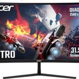Acer Nitro EI322QURPBMIIPPX 80CM 31.5 Inç Zeroframe Wqhd Curved 1500R 165Hz Freesync Premium Pro Displayhdr 400 Va LED Siyah Ecodisplay Gaming Monitor