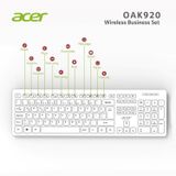 ACER Oak920 Q Usb Beyaz 1.8 Metre Kablolu Klavye Tek Tuş Hesap Makinalı Sessiz Tuşlu