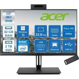 Acer Veriton 4000 VZ4714GT Intel Core I7 13700 32GB Ram 2tb SSD Windows 11 Pro UHD Graphics 23.8" Yükseklik Ayarı, Pivot, Vesa Desteği Fullhd All In One Bilgisayar DQR03EM00GP19 + Zetta Flash Bellek