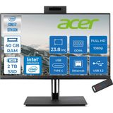 Acer Veriton 4000 VZ4714GT Intel Core I7 13700 40GB Ram 2tb SSD Freedos UHD Graphics 23.8" Yükseklik Ayarı, Pivot, Vesa Desteği Fullhd All In One Bilgisayar DQR03EM00GF24 + Zetta Flash Bellek