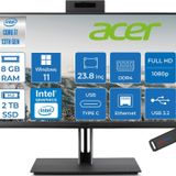Acer Veriton 4000 VZ4714GT Intel Core I7 13700 8gb Ram 2tb SSD Windows 11 Pro UHD Graphics 23.8" Yükseklik Ayarı, Pivot, Vesa Desteği Fullhd All In One Bilgisayar DQR03EM00GH04 + Zetta Flash Bellek