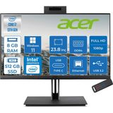 Acer Veriton 4000 VZ4714GT Intel Core I7 13700 8gb Ram 512GB SSD Windows 11 Pro UHD Graphics 23.8" Yükseklik Ayarı, Pivot, Vesa Desteği Fullhd All In One Bilgisayar DQR03EM00GH02 + Zetta Flash Bellek