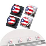 Acespeed 4 adet Porto Riko bayrağı araba koltuğu kafalık kanca, çinko alaşım araba kancaları, oto iç kanca askıları depolama organizatör iç aksesuarları Coats şemsiye bakkal çanta çanta