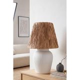 Achat Handmade Seramik Abajur Beyaz Hasır