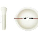 Achem 100 mm Porselen Havan