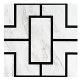 Achim Home Furnishings Retro 12x12 Kendinden Yapışkanlı Vinil Yer Karosu - Yakınlık - 20 Karo / 20 m2, siyah mermer