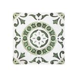 Achim Home Furnishings RTFTV60220 Yer Karosu, Yeşil Madalyon, 12" G x 12" U x 1.5mm T