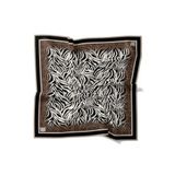Acı Kahve Karışık Çizgili Twill İpek Eşarp