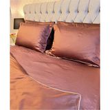 Acı Kahve Renkli Pamuk-Saten Yastık Kılıfı - Kahverengi - 50 x 70