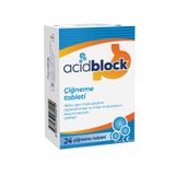 Acidblock Çiğneme Tableti Mide Asidi Düzenleyici ve Koruyucu 24 Tablet