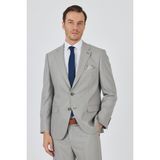 Açık Bej Mono Yaka Astarlı Çift Yırtmaç Esnek 6 Drop Comfort Fit Classic Takım Elbise 1001250161 - 52