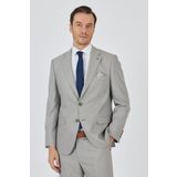 Açık Bej Mono Yaka Astarlı Çift Yırtmaç Esnek 6 Drop Comfort Fit Classic Takım Elbise 1001250161