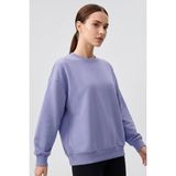 Açık Eflatun Basic O Yaka Oversize Kadın Sweatshirt - 97053