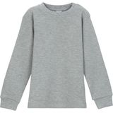 Açık Gri Basic Kız Bebek Çıtçıtlı Yaka Kışlık Uzun Kollu Tişört - 9 - 12 Ay - İnci Grisi