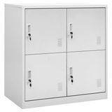 Açık Gri Çelik Dolap Dolabı, 90 x 45 x 92,5 cm, Ofis, Okul, Garaj için Kilitli Dayanıklı Metal Saklama Düzenleyici, Ev ve İşyeri için Güvenli Depolama Çözümü