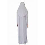 Acık Grı Fermuarlı Namaz Elbısesı