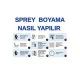 Açık Gri Profesyonel Seri Akrilik Sprey Boya 400Ml Büyük Boy-10Yıl Raf Ömrü