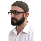 Açık Kahve Kışlık Nokta Desenli Orlon Namaz Takkesi