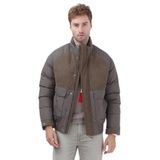 Açık Kahve Regular Fit Dik Yaka Casual Dokuma Mont