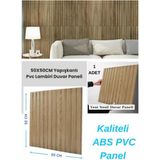 Açık Kahverengi 50CMX50CM 1ADET 3D Abs Pvc Dayanıklı Ev Ofis Duvar Paneli Silinebilir Lambiri Panel