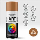 Açık Kahverengi Prof. Sprey Boya Metal Ahşap Taş Plastik Ve Cam Yüzeylere Spray Boya 400 Ml Ral 8001