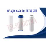 Açık Kasa Su Arıtma Cihazı Filtresi Ön Takım Filtre Seti 10İnç