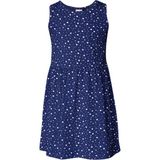 Açık Lacivert Little Stars Kız Çocuk Desenli Kolsuz Elbise - 4 Yaş
