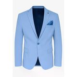 Açık Mavi Erkek İtalyan Kesim Tek Düğmeli Blazer Ceket – Günlük Ve Şık Kombinler İçin
