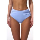 Açık Mavi High Shirred Yüksek Bel Bikini Altı - 34