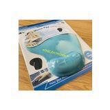 Açık Mavi Jel Kol Destekli Bilek Destekli Silikon Jel Oyuncu Kaydırmaz Mouse Pad Ped