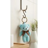 Açık Mavi Love Kurdeleli Peluş Ayıcık Anahtarlık (12 Cm)