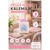 Açık Mavi Masaüstü Peluş Kalemlik 1 Adet Pp-283 Renkli Masa Üstü Kalemlik Düzenleyici Plastik Ofis Büro Çalışma Masası