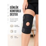 Açık Patella Destekli Ayarlanabilir Cırtlı Dizlik Spor Günlük Kullanım Diz Bandajı