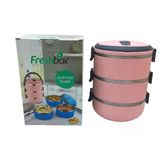Açık Pembe 3Lü Sefer Tası Saklama Kabı 1.8Lt Go53/01493