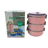 Açık Pembe 3Lü Sefer Tası Saklama Kabı 1.8Lt (Timya/Go1395) 199466