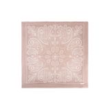 Açık Pembe Jas İpekli Baskılı Kare Şal 70x70 cm
